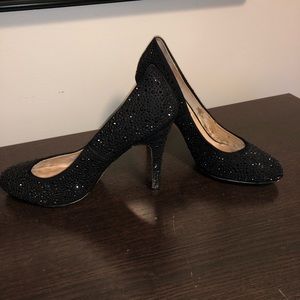 Black Sparkly Heels. Size 8.5 or 40.